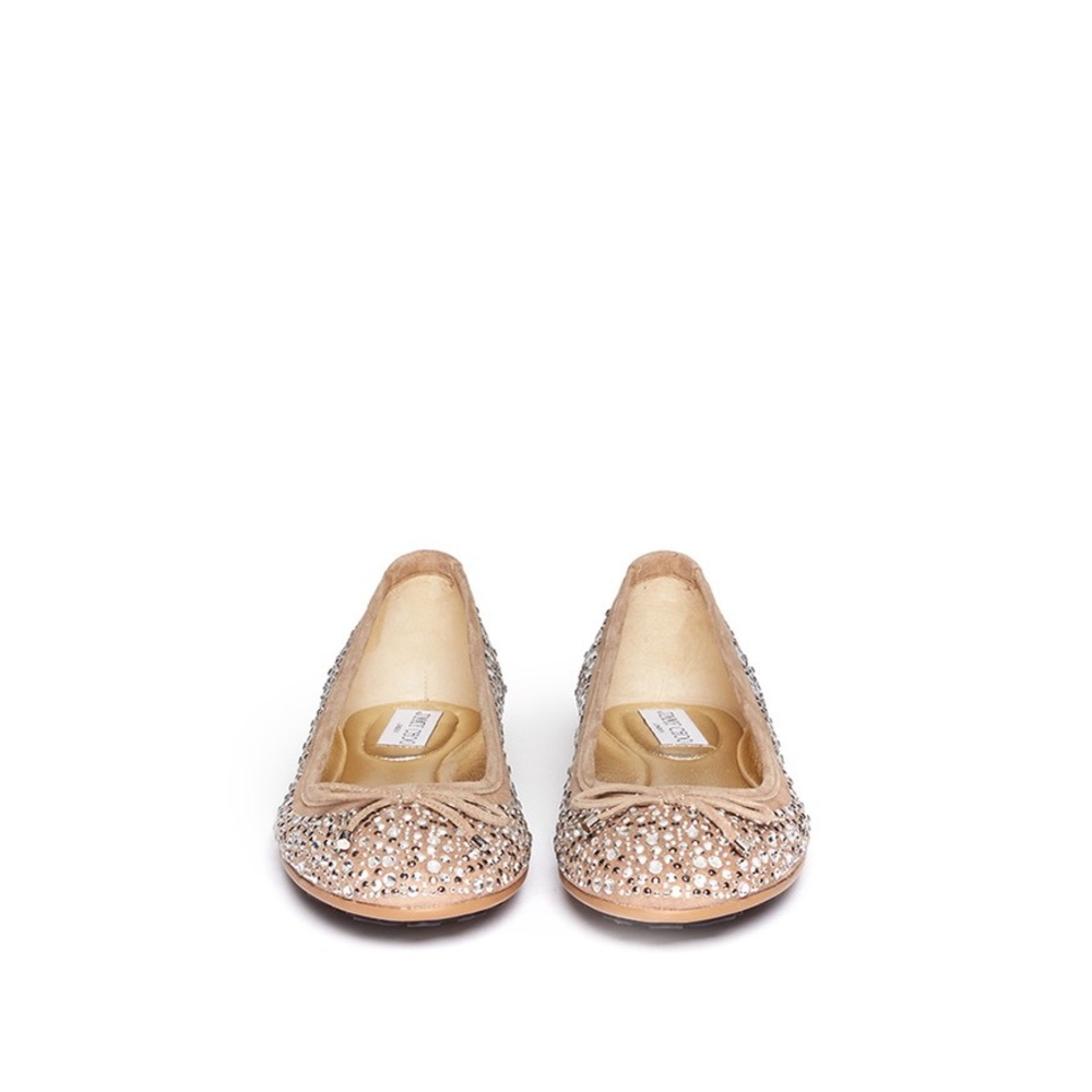 Jimmy Choo Rhinestone Flats - Picture 2 of 9